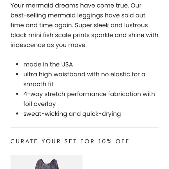 Emily Hsu Midnight Mermaid Leggings - Picture 6 of 6